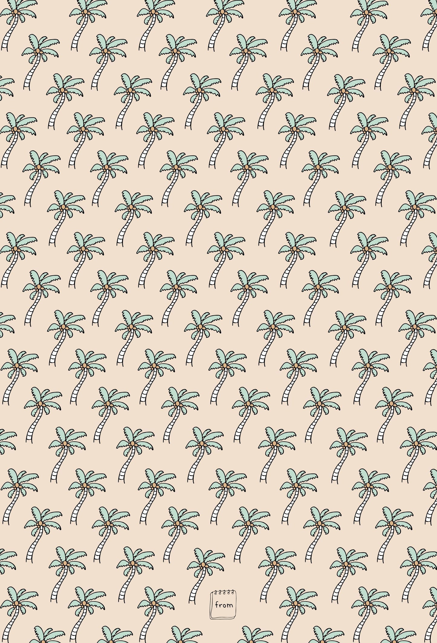 Birthday Wrapping Paper Palm Trees