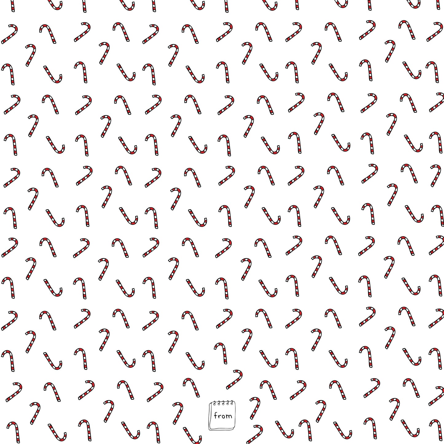 Premium Quality Candy Cane Christmas Wrapping Paper