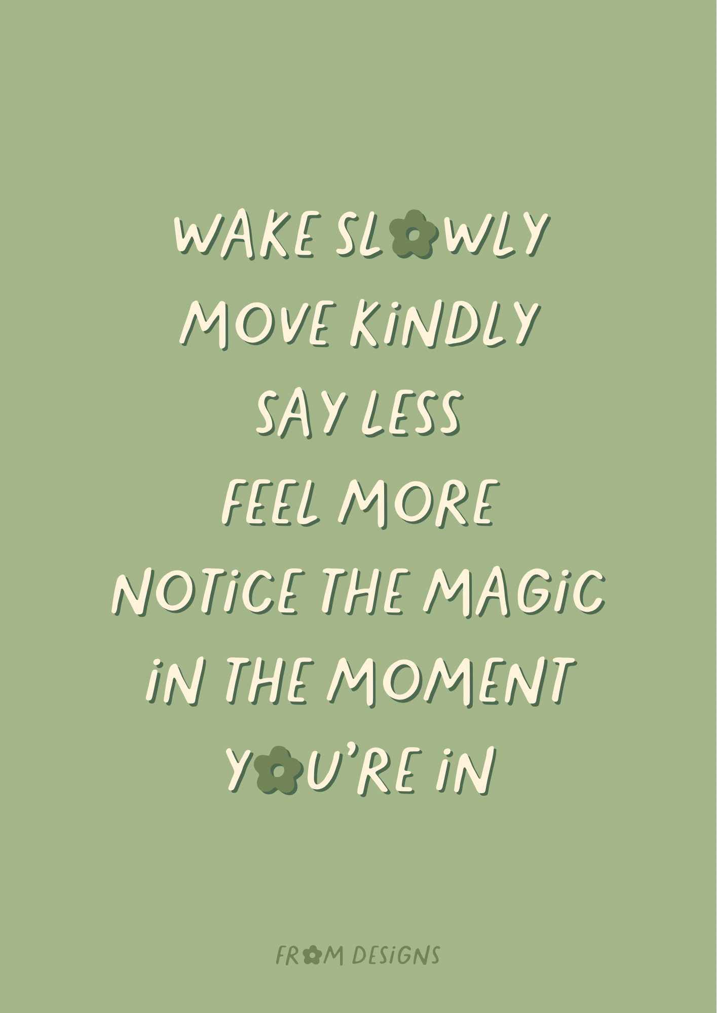Small Moments - A3 print - Sage Green Edition