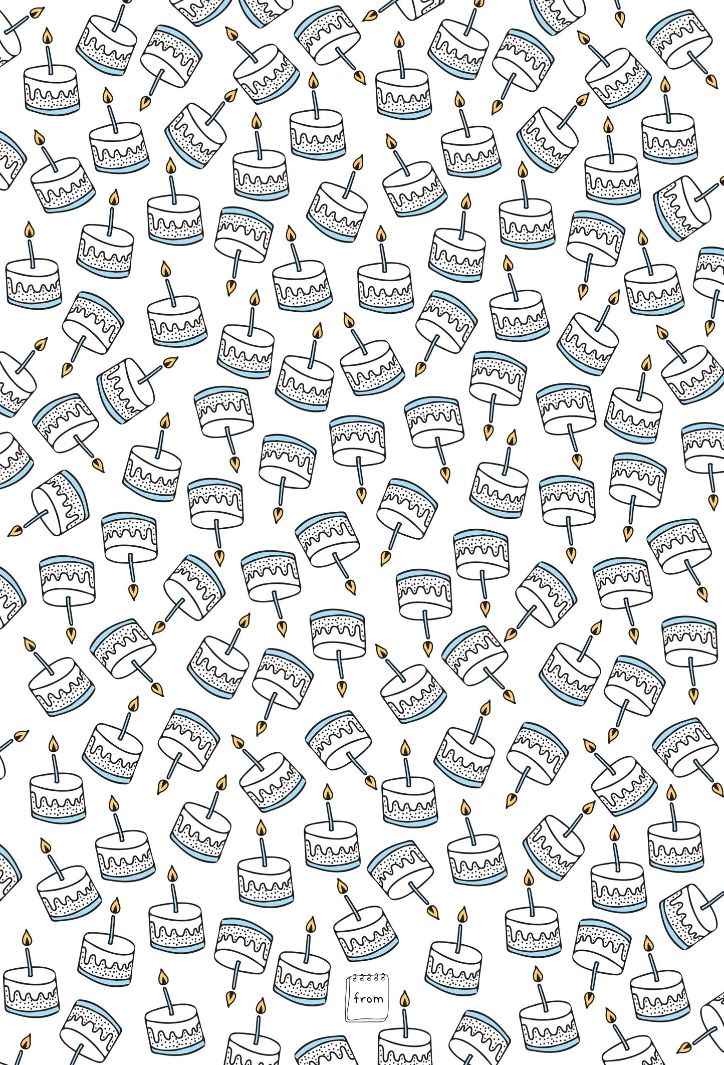 Birthday Cake Wrapping Paper