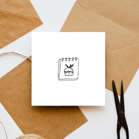Christmas Pudding Christmas Card