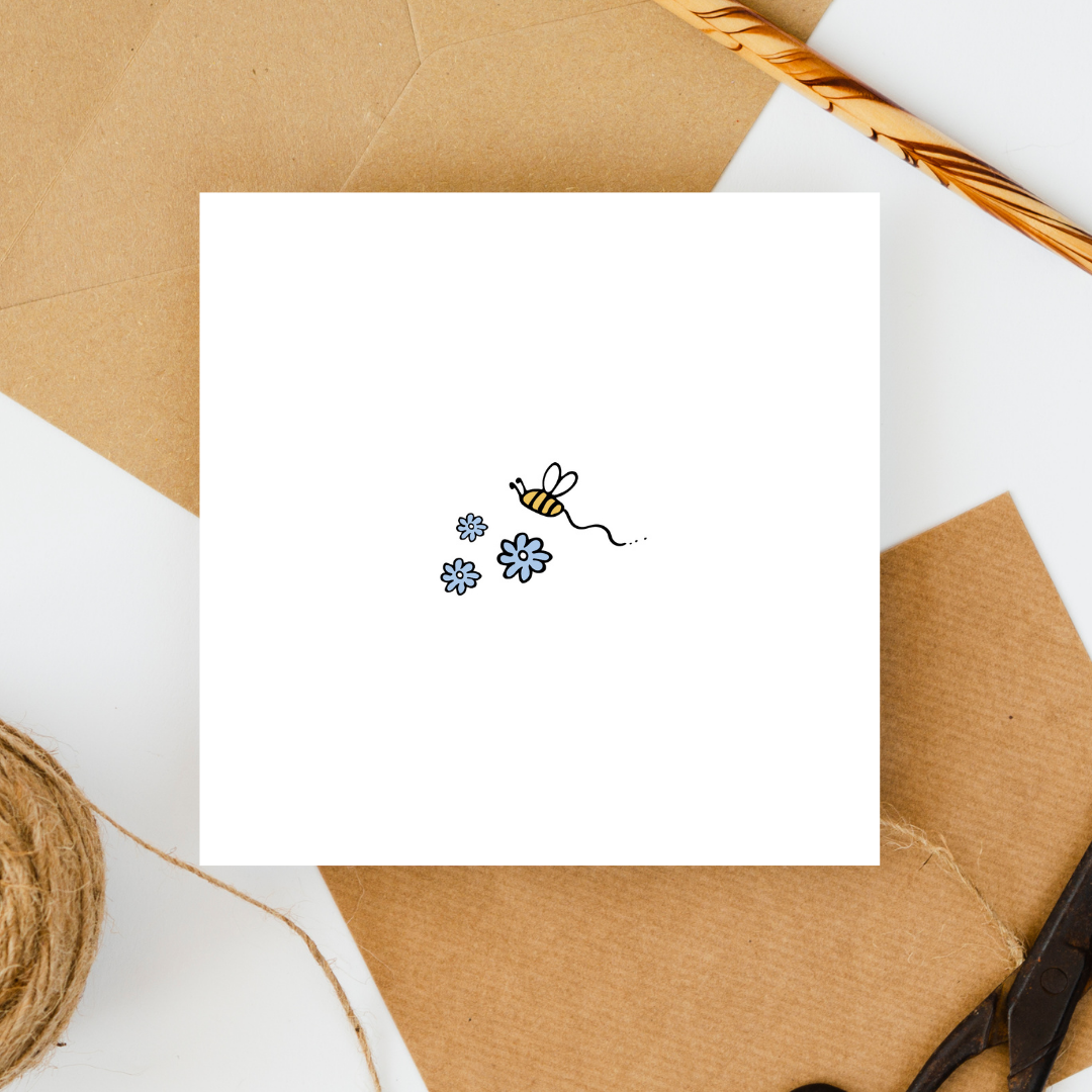 Bee-utiful Blue Blooms Card