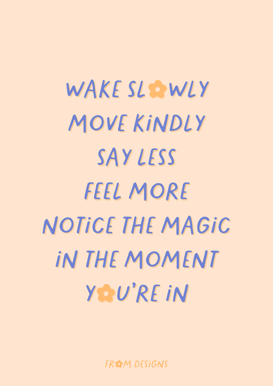 Small Moments - A3 Print - Peachy Cream Edition