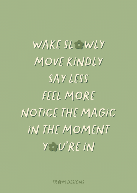 Small Moments - A3 print - Sage Green Edition