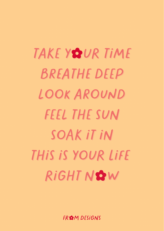 Soak It In - A3 Print - Salt Orange Edition