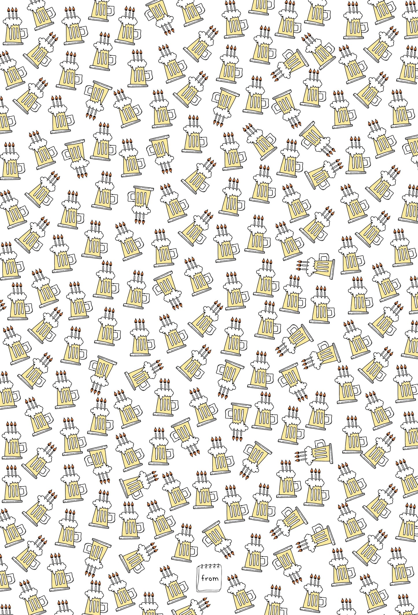 Birthday Beer Wrapping Paper