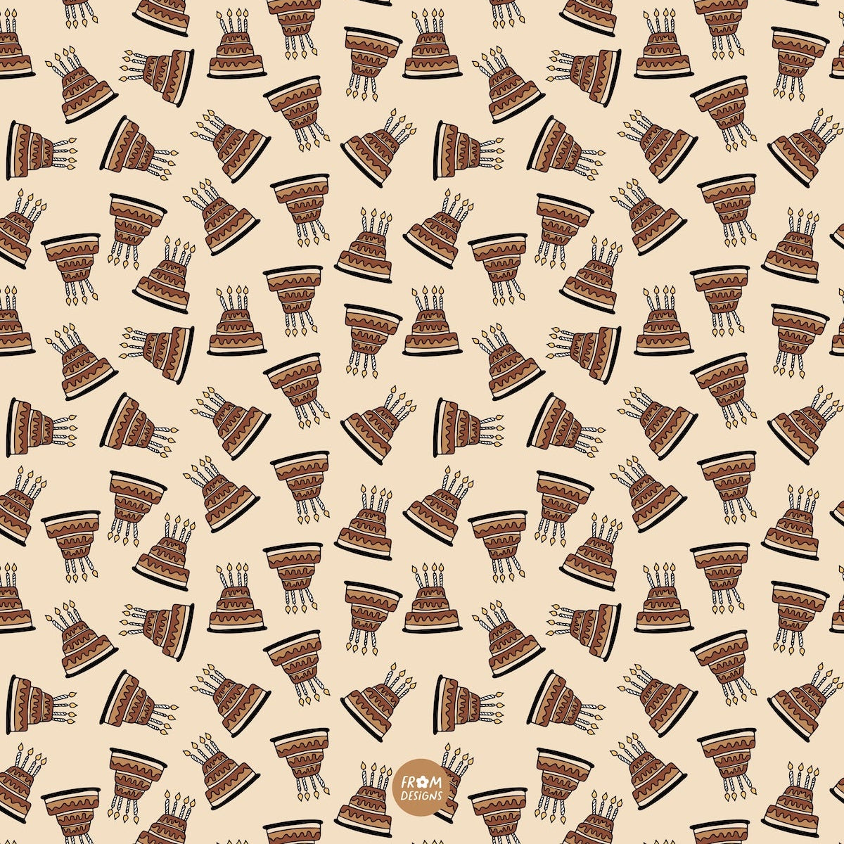 Birthday Cake Wrapping Paper